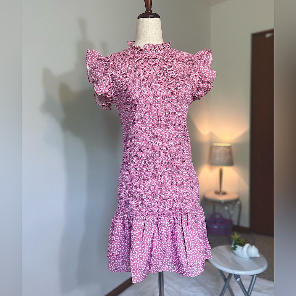 French Connection Dress Verona, Size Medium Color Morning Glory Multicolor
